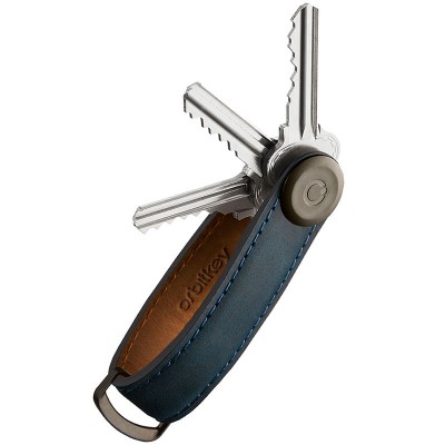 Orbitkey Key Organizer Nyckelring Crazy Horse Marine Blue