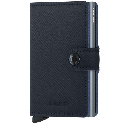 SECRID Miniwallet Saffiano Navy Blue