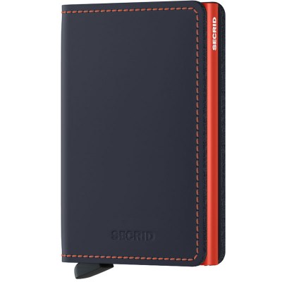 SECRID Slimwallet Matte Night Blue & Orange